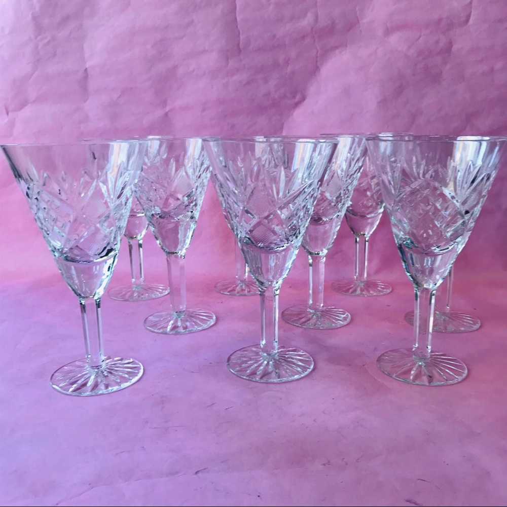 Vintage 60’s crystal vine goblets